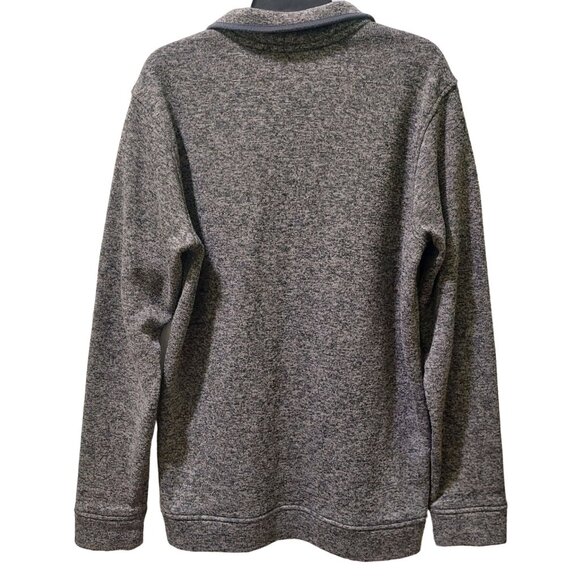Eddie Bauer Mens Size TL Pullover Gray Radiator Sweater Fleece Snap Buttons - Picture 2 of 11